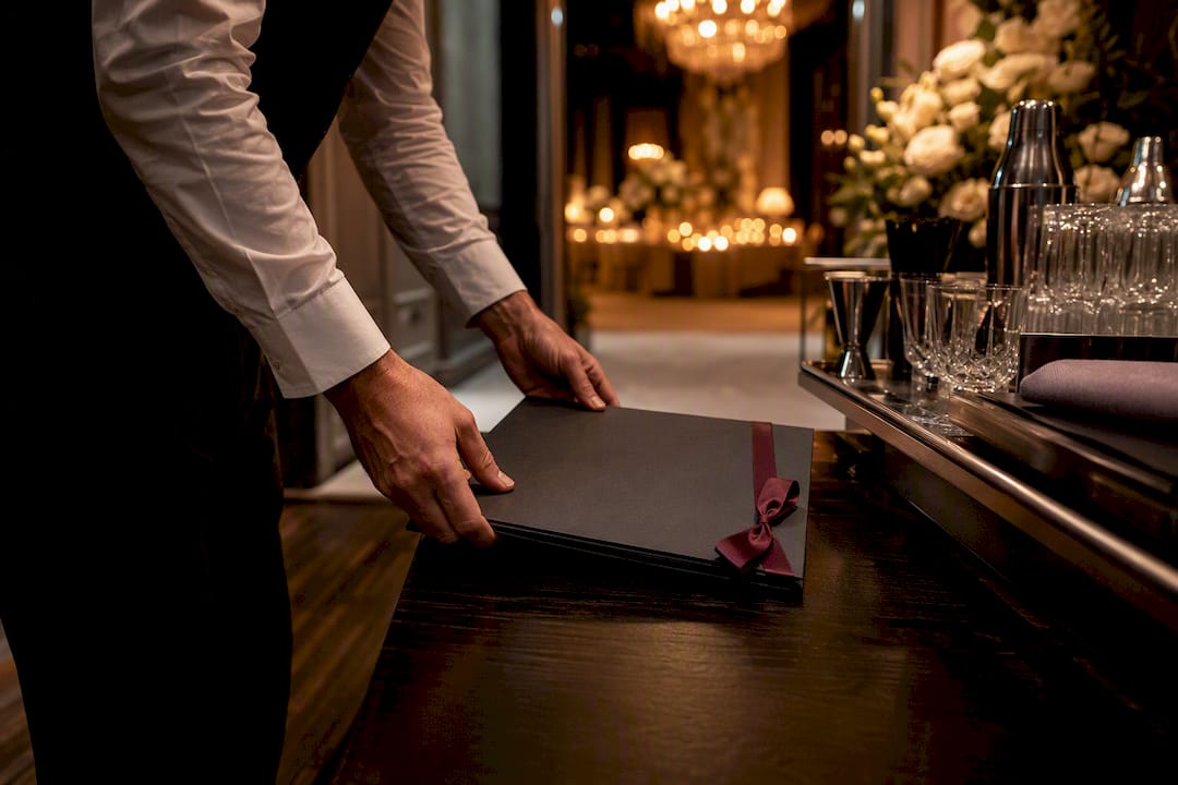 Wedding caterer preparing permit documents