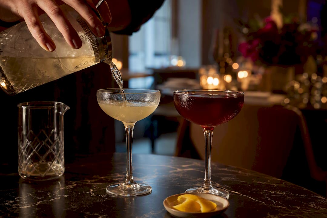 Wine-based cocktails prepared for an event