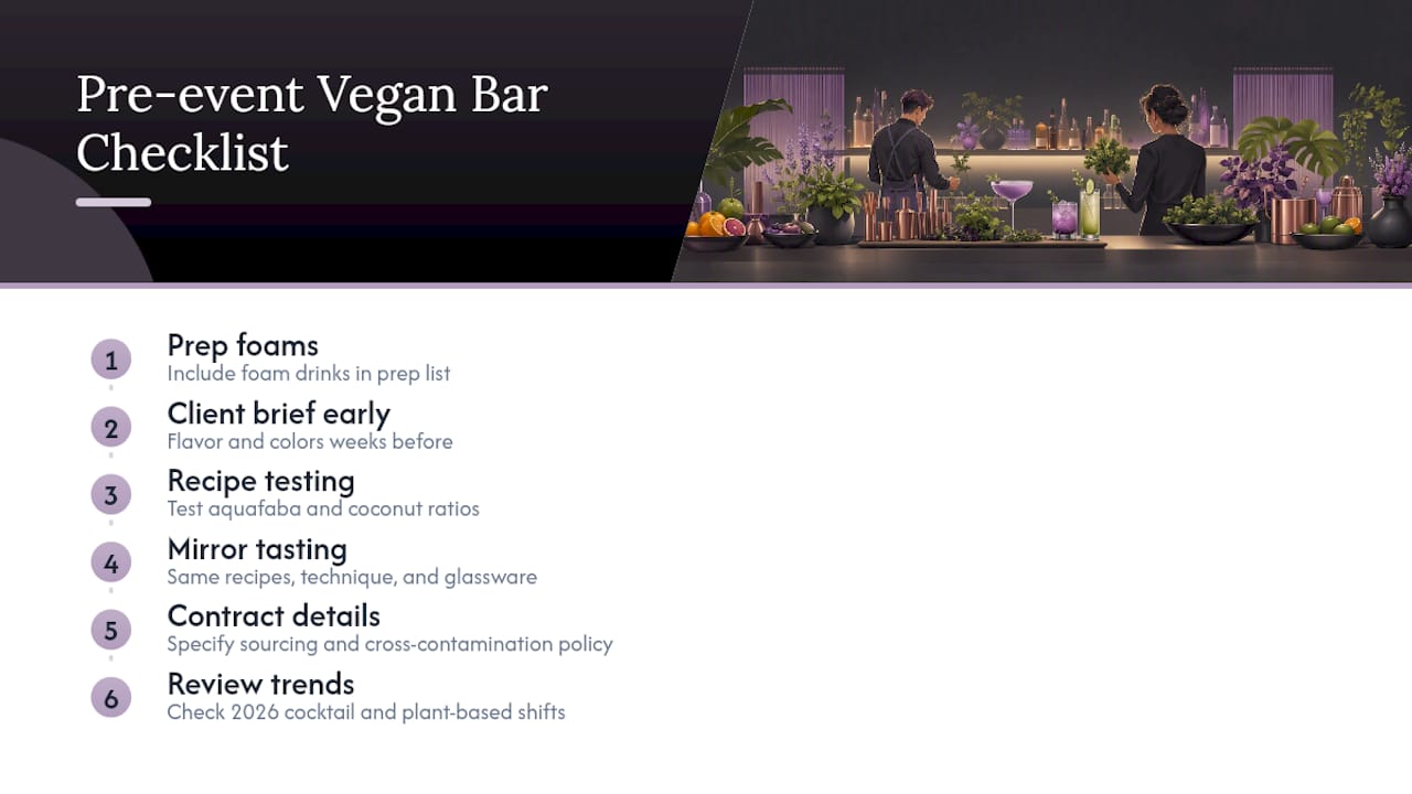What Liquid Courage Has Learned Running Vegan Bar Programs — overview diagram