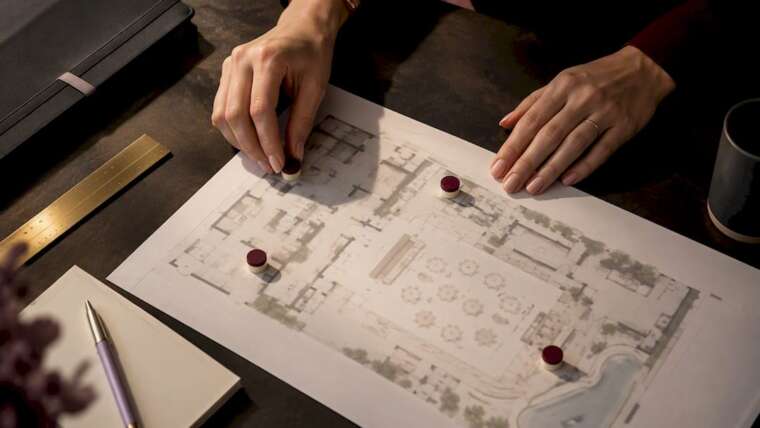 Planning alcohol service points on venue site plan