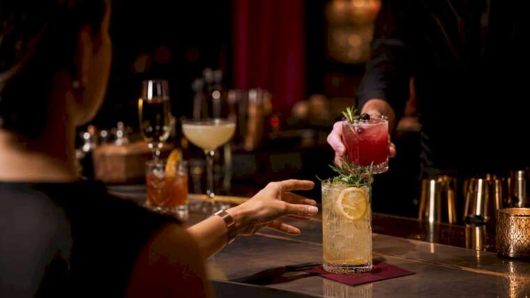 Guest choosing a crafted alcohol-free drink