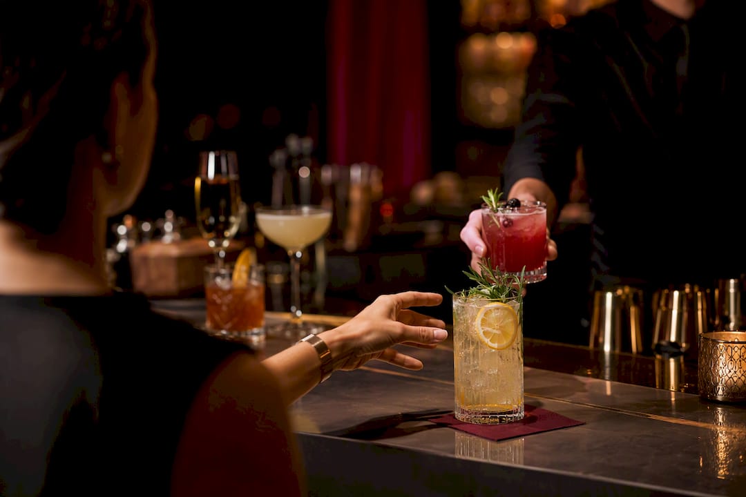 Guest choosing a crafted alcohol-free drink
